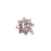 2 Carat Sunflower Real Moissanite Engagement Rings For Women 925 Sterling Silver 18K White Gold Plated Wedding Band with GRA - Xprespick